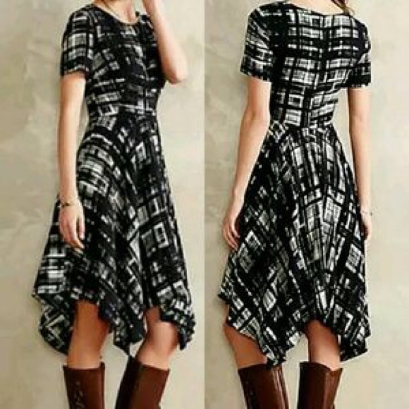 Anthropologie CoreyLynnCalter Painted Plaid Dress - Picture 6 of 17